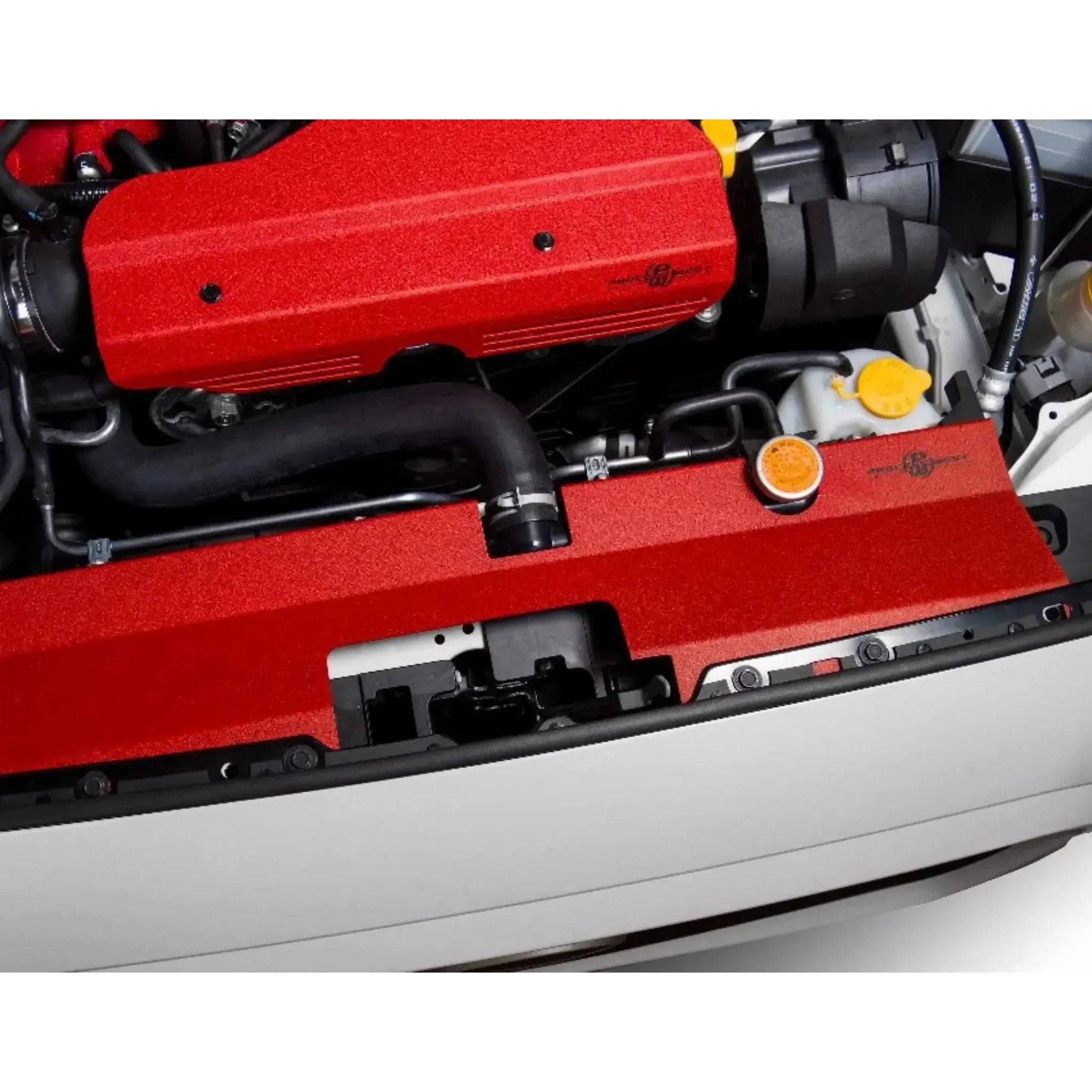 Process West Radiator Cover Red Non Factory Intake Subaru WRX / STI 2015-2021 | PWED04R