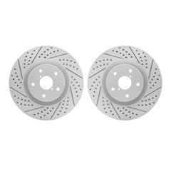 R1 Concepts Front RNC Geo-Carbon Drilled & Slotted Brake Rotors Subaru STI 2005-2017 | WBPN1-13011