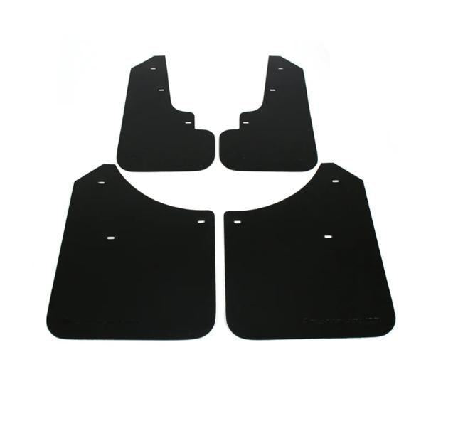Rally Armor Basic Black Mud Flap w/ Black Logo Subaru Forester 2003-2008 | MF5-BAS-BLK