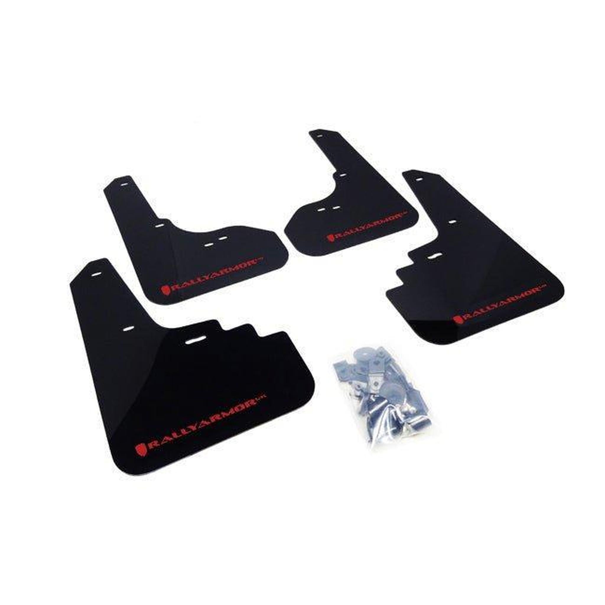 Rally Armor Black Mud Flaps w/ Red Logo Subaru Legacy GT 2005-2009 | MF4-UR-BLK/RD