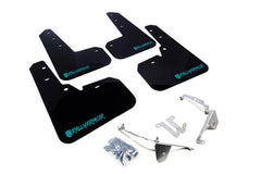 Rally Armor Black UR Mud Flap w/ Teal Altered Font Logo Subaru Crosstrek 13-17 | MF26-UR-BLK/TL-X