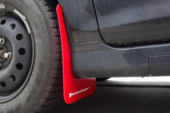 Rally Armor Black UR Mud Flap w/ White Logo 13-19 USDM Ford Fiesta ST | MF29-UR-BLK/WH