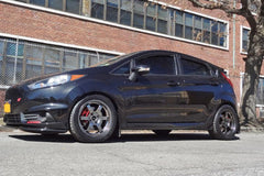 Rally Armor Black UR Mud Flap w/ White Logo 13-19 USDM Ford Fiesta ST | MF29-UR-BLK/WH