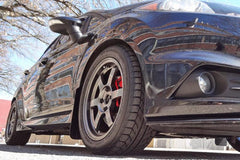 Rally Armor Black UR Mud Flap w/ White Logo 13-19 USDM Ford Fiesta ST | MF29-UR-BLK/WH