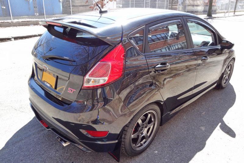 Rally Armor Black UR Mud Flap w/ White Logo 13-19 USDM Ford Fiesta ST | MF29-UR-BLK/WH