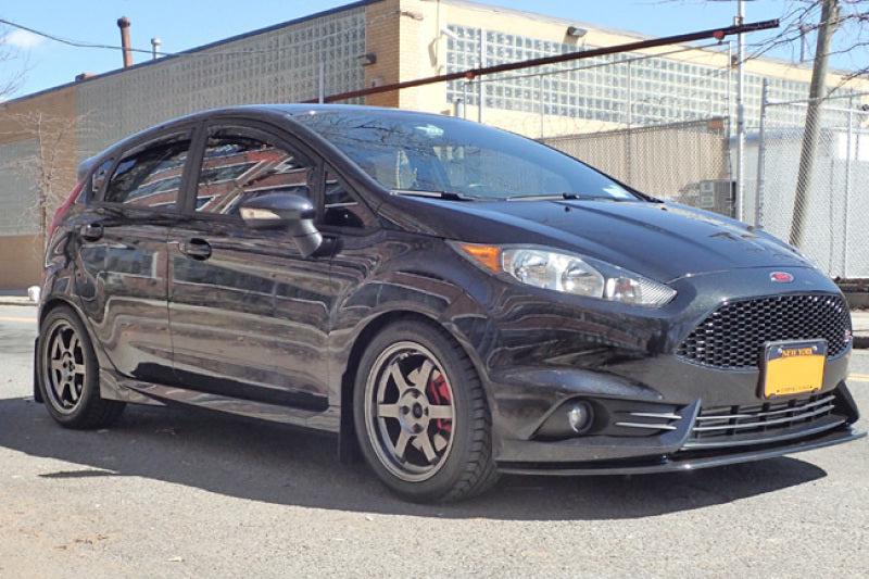 Rally Armor Black UR Mud Flap w/ White Logo 13-19 USDM Ford Fiesta ST | MF29-UR-BLK/WH