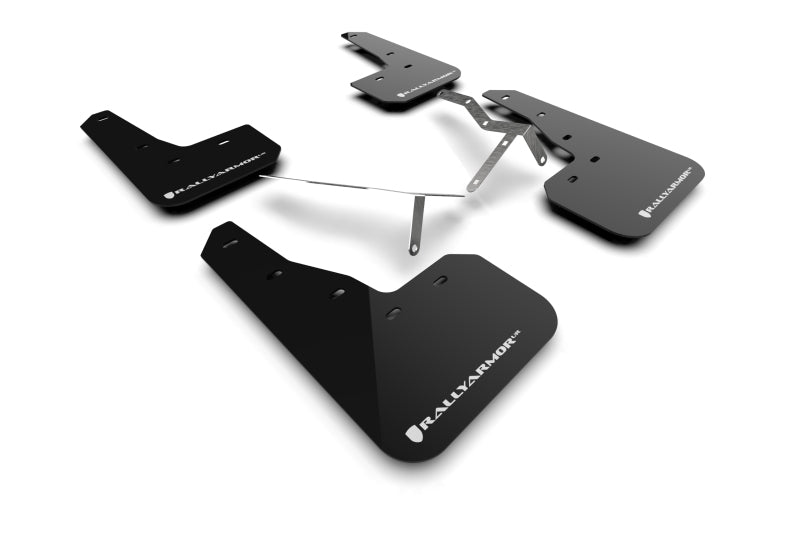 Rally Armor Black UR Mud Flaps White Logo Honda Civic Si 2022-2026 | MF90-UR-BLK/WH