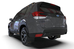 Rally Armor Black UR Mud Flaps w/ Orange Logo 2022-2024 Subaru Forester / Forester Wilderness | MF82-UR-BLK/WOR