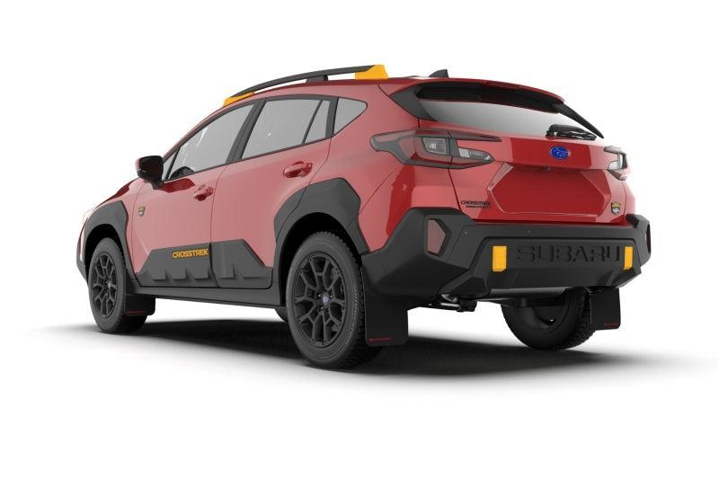 Rally Armor Black UR Mud Flaps w/ Red Logo Subaru Crosstrek Wilderness 2024-2025 | MF116-UR-BLK-RD