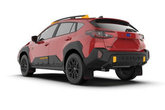 Rally Armor Black UR Mud Flaps w/ Wild Orange Logo Subaru Crosstrek Wilderness 2024-2025 | MF116-UR-BLK-WOR