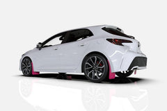 Rally Armor Pink Mud Flaps w/ BCE Logo Subaru Crosstrek 2018-2023 | MF46-BCE22-PK/BLK