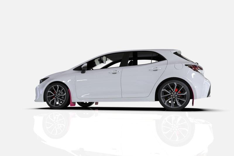 Rally Armor Pink Mud Flaps w/ BCE Logo Subaru Crosstrek 2018-2023 | MF46-BCE22-PK/BLK