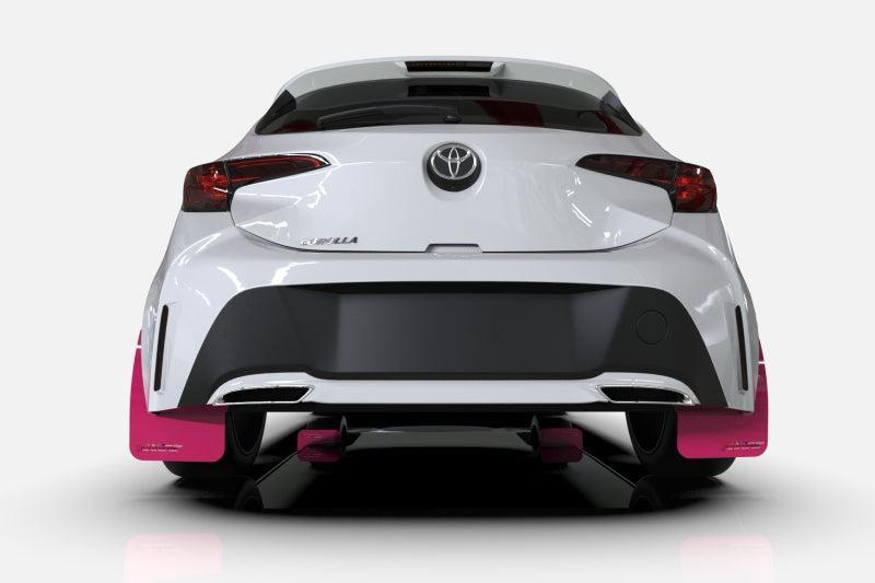 Rally Armor Pink Mud Flaps w/ BCE Logo Subaru Crosstrek 2018-2023 | MF46-BCE22-PK/BLK