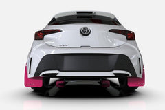 Rally Armor Pink Mud Flaps w/ BCE Logo Subaru Crosstrek 2018-2023 | MF46-BCE22-PK/BLK