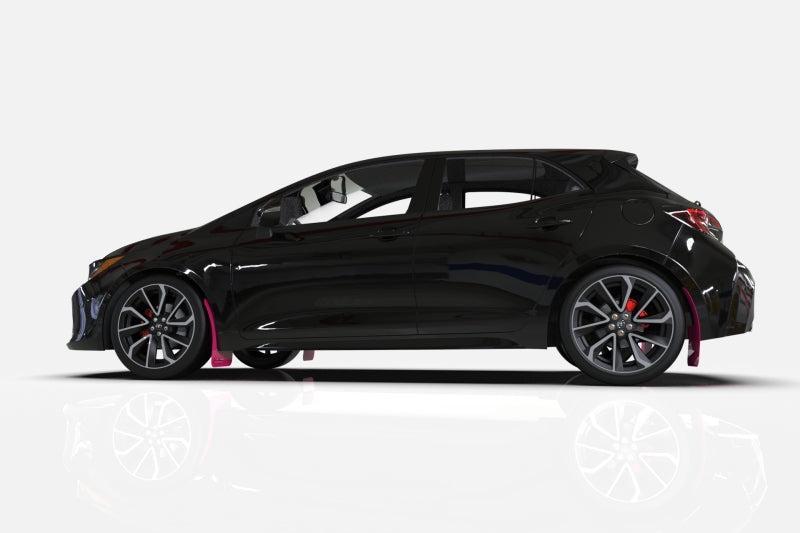 Rally Armor Pink Mud Flaps w/ BCE Logo Subaru Crosstrek 2018-2023 | MF46-BCE22-PK/BLK