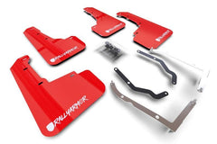 Rally Armor Red UR Mud Flap w/ Altered Font White Logo Subaru Crosstrek Lift/AT 2018-2023 | MF46-LTUR-RD/WH-X