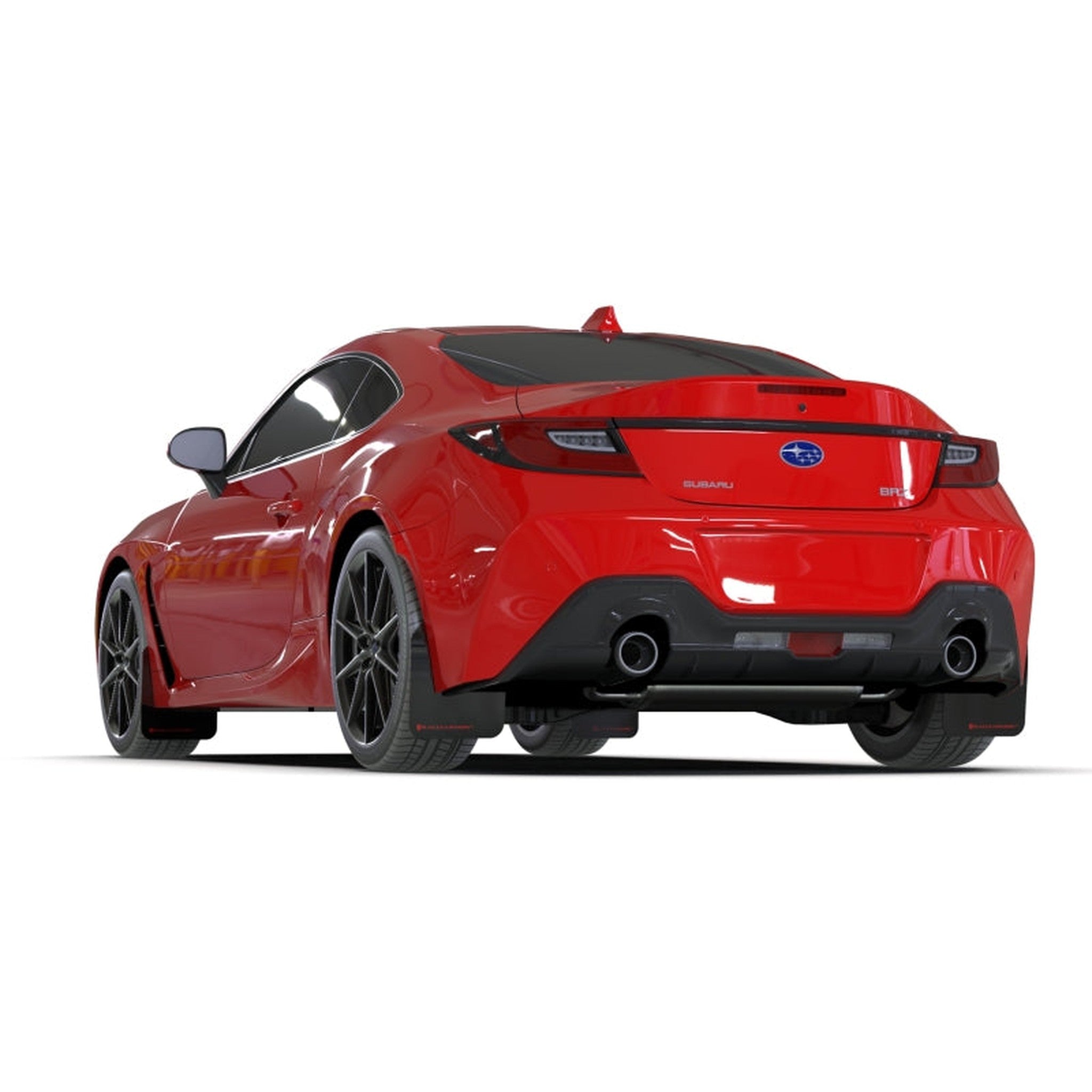 Rally Armor Subaru BRZ, GR86 2022-2026 UR Black Mud Flaps w/ Red Logo | MF99-UR-BLK-RD