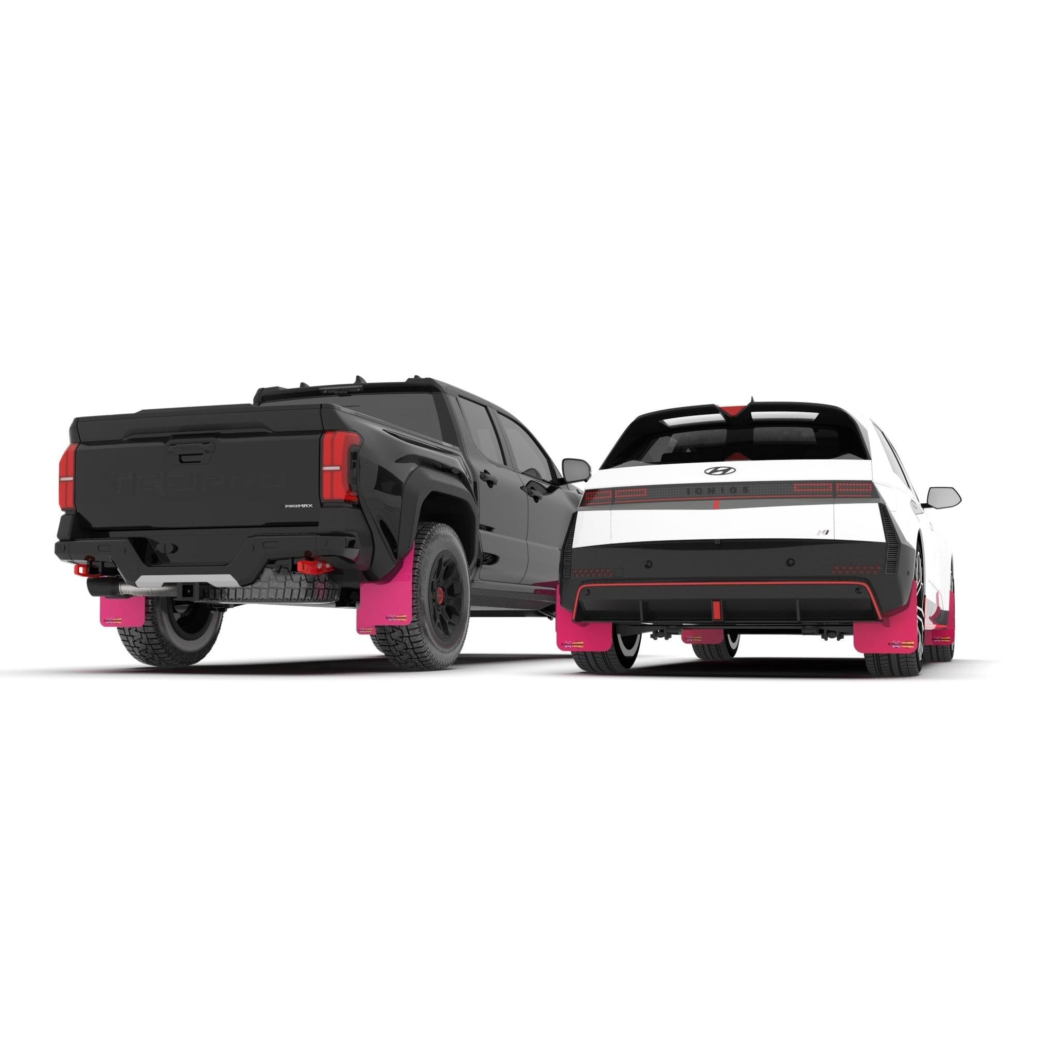 Rally Armor UR Mudflaps Breast Cancer Awarness Pink w/ Black Emblem WRX / STI 15-21 | MF32-BC18-PK/BLK