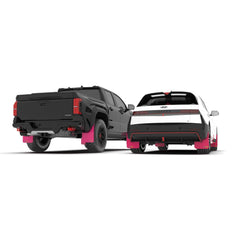 Rally Armor UR Mudflaps Breast Cancer Awarness Pink w/ Black Emblem WRX / STI 15-21 | MF32-BC18-PK/BLK