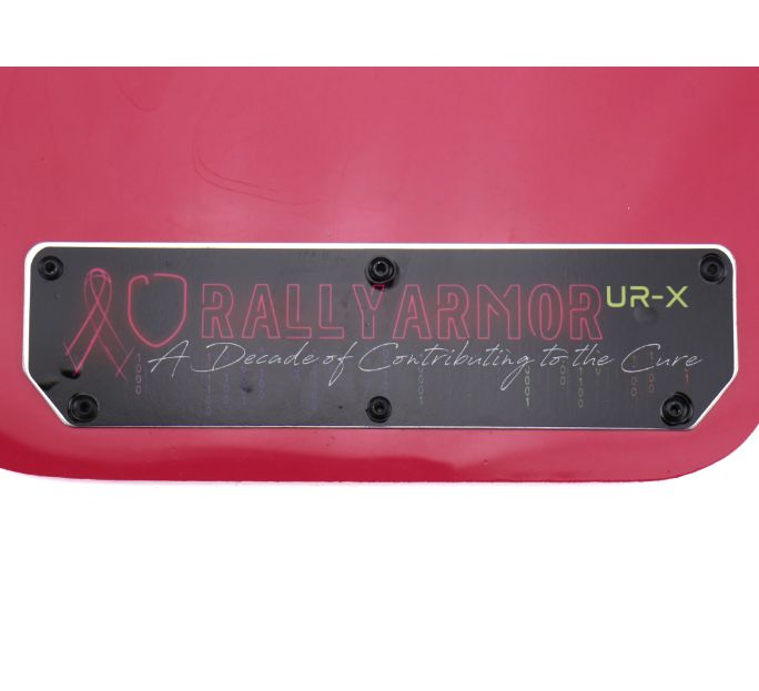 Rally Armor UR Mudflaps Breast Cancer Awarness Pink w/ Black Emblem WRX / STI 15-21 | MF32-BC18-PK/BLK