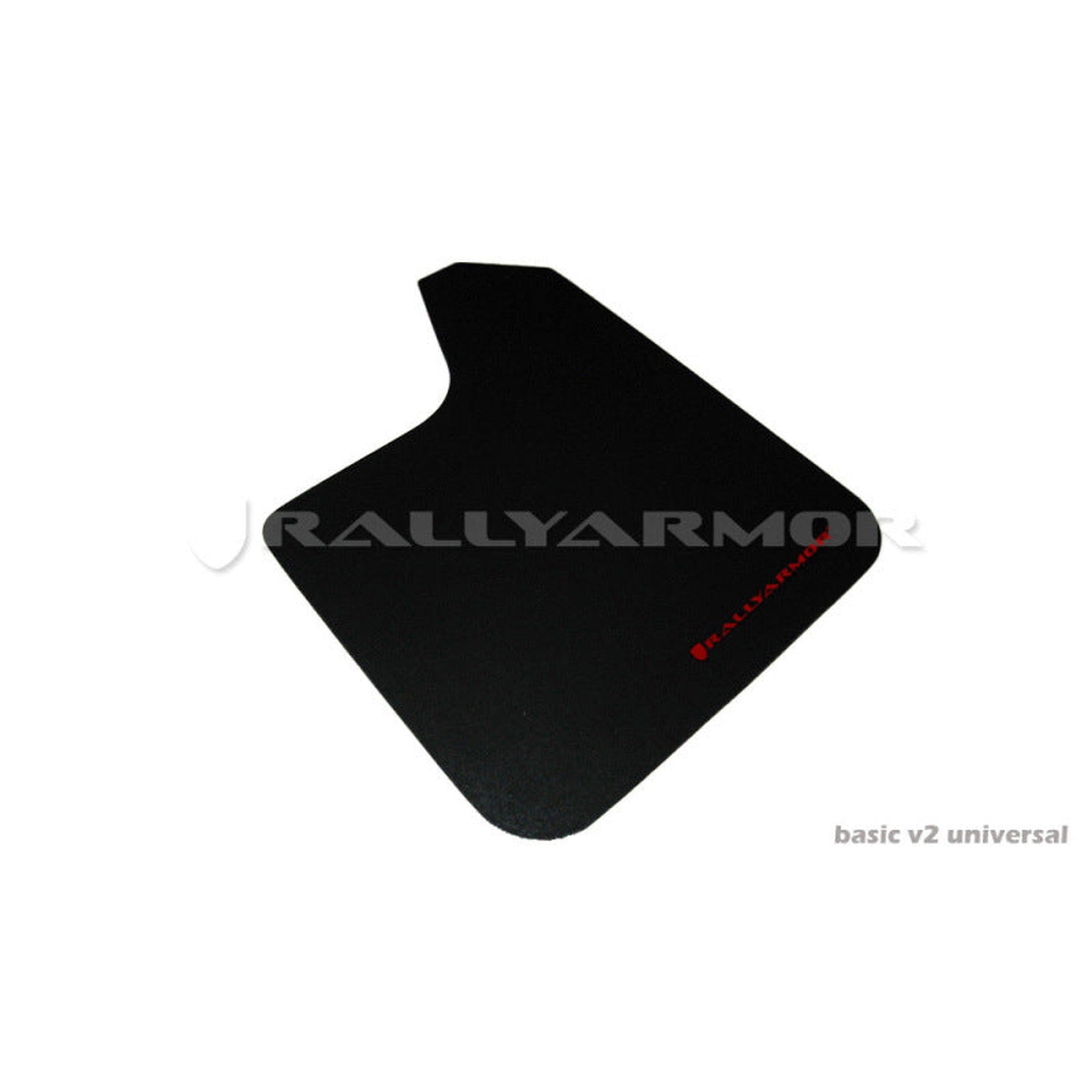 Rally Armor Universal Basic Black Mud Flaps w/ Red Logo | MF12-BAS-RD