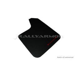Rally Armor Universal Basic Black Mud Flaps w/ Red Logo | MF12-BAS-RD