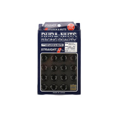 Rays Dura-Nut L32 Straight Type 12x1.25 Lug Nut Set 20 Piece Black | WDURA3212125B