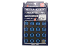 Rays Dura-Nut L32 Straight Type 12x1.25 Lug Nut Set 20 Piece Blue | WDURA3212125U