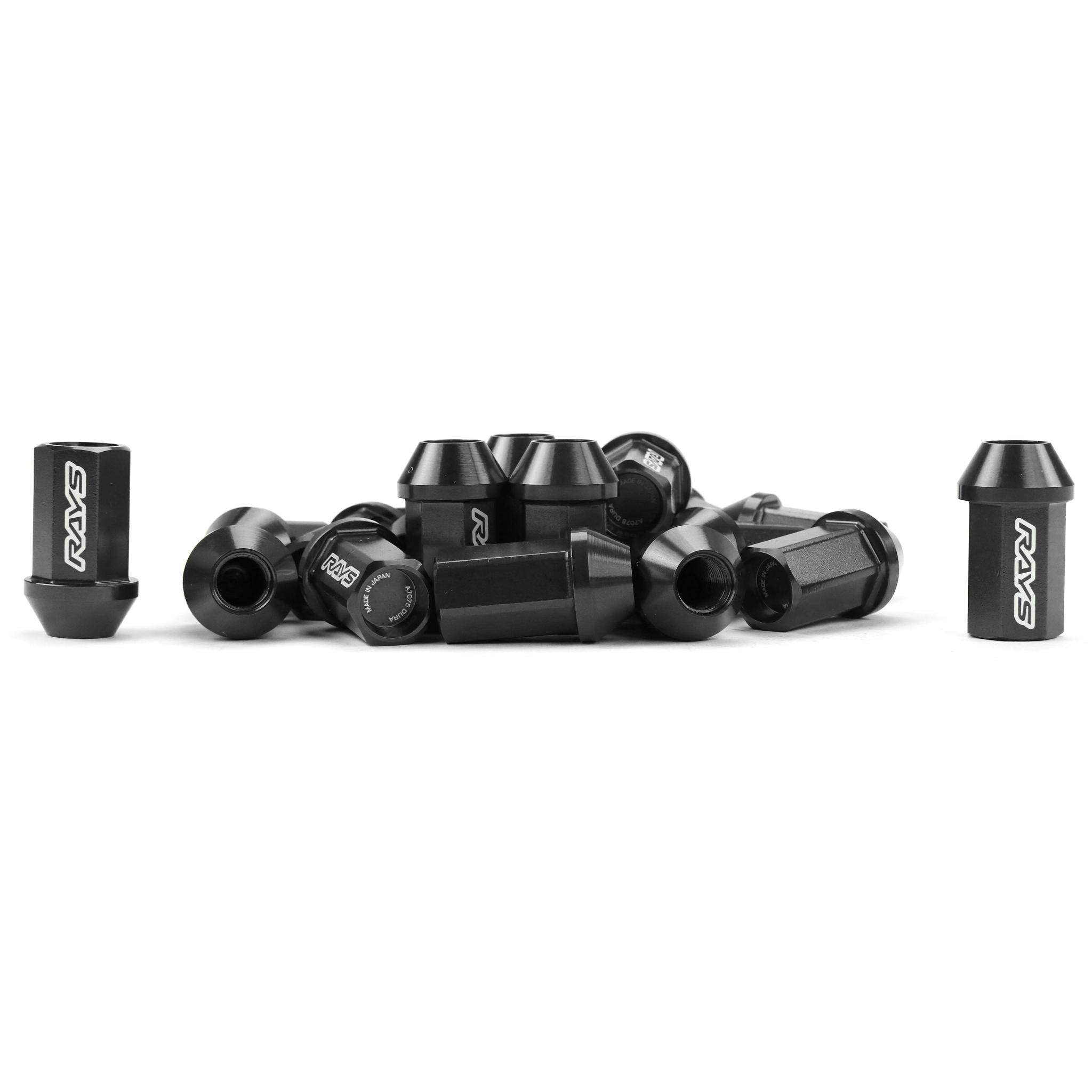 Rays Dura-Nut L42 Straight Type 12X1.25 Lug Nut Set 16 Lug 4 Lock Set Black | WDURA4212125B