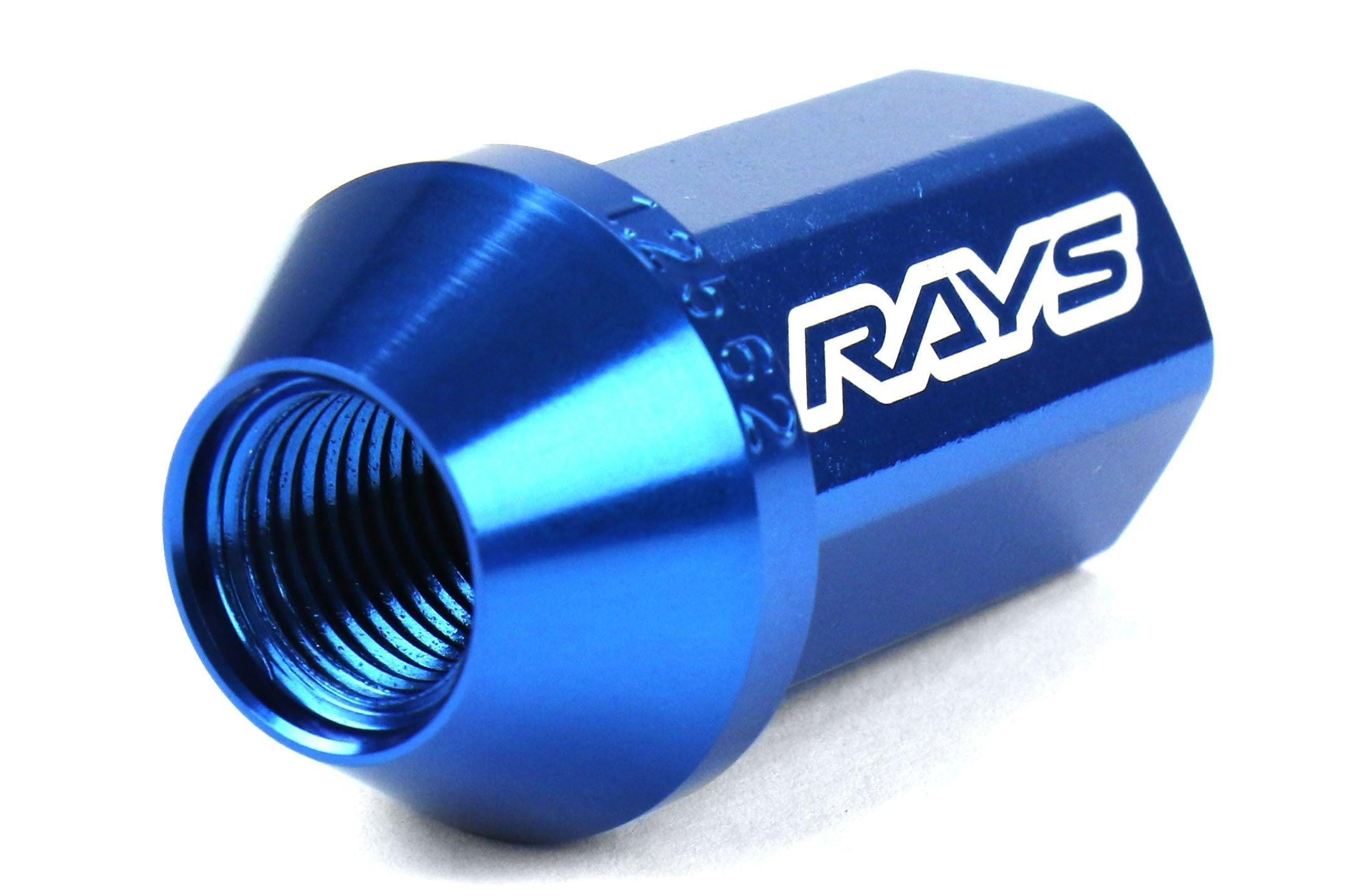 Rays Dura-Nut L42 Straight Type 12X1.25 Lug Nut Set 16 Lug 4 Lock Set Blue | WDURA4212125U