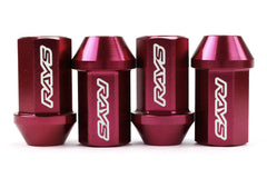 Rays Dura-Nut L42 Straight Type 12X1.25 Lug Nut Set 16 Lug 4 Lock Set Red | WDURA4212125R