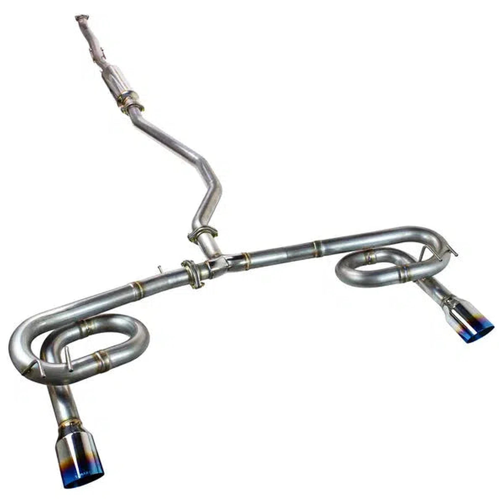 Remark 2022+ Honda Civic Sport Sedan (FE2) Catback Exhaust - Dual Burnt Stainless Steel Tips | RK-C2063H-11T