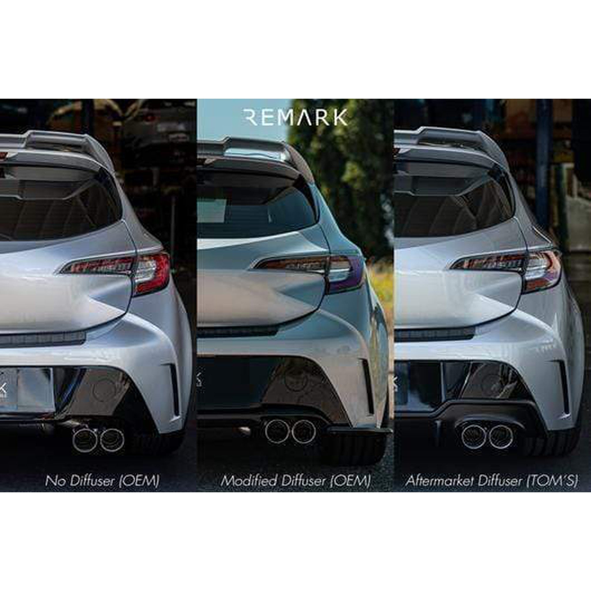 Remark Cat Back Exhaust w/ Burnt Stainless Tips Toyota Corolla Hatch 2019-2024 | RK-C4063T-01P