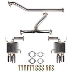 Remark Sports Touring Cat Back Exhaust Stainless Tips Subaru WRX 2022-2026 | RK-C4076S-02