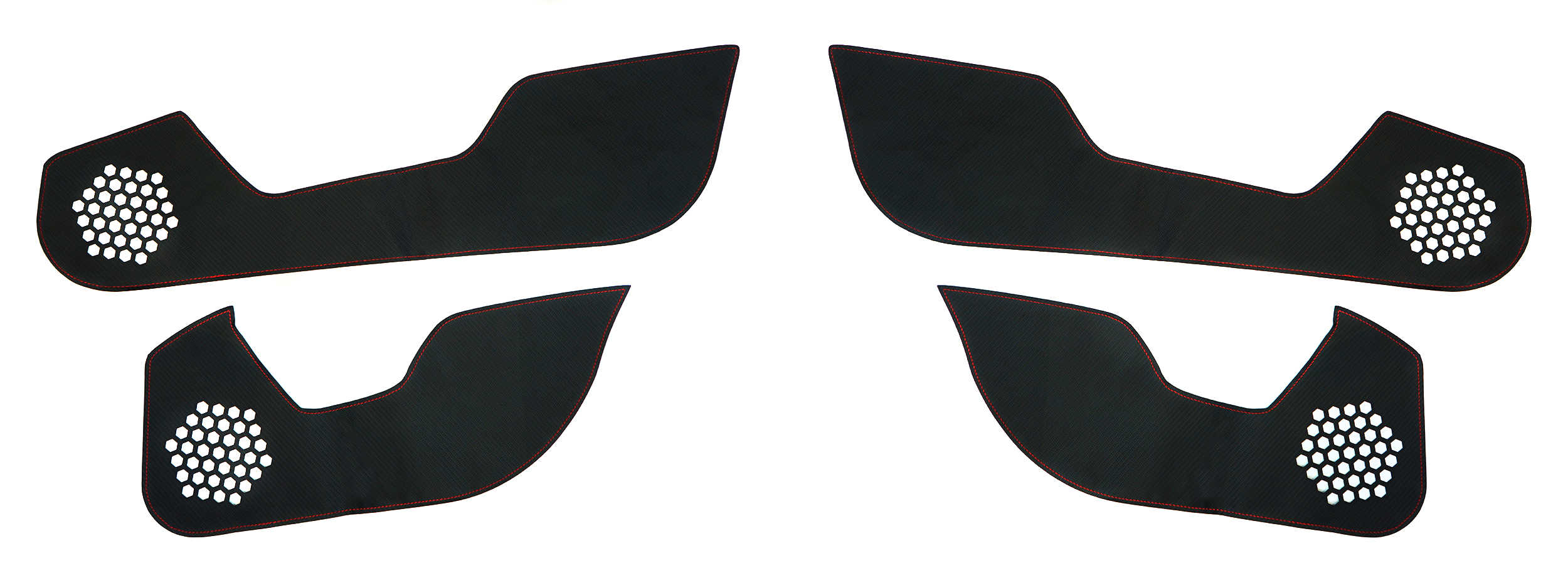 Revel GT Design Kick Panel Cover Red Stitch 4 Pieces Honda Civic Type-R / Hatchback 2016-2018 | 1TR5GDAH01R