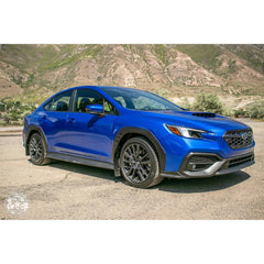 RokBlokz Original Rally Mud Flaps Black Flaps with Blue Logo Subaru WRX 2022-2026 | S-VB-O-BLK/BLU