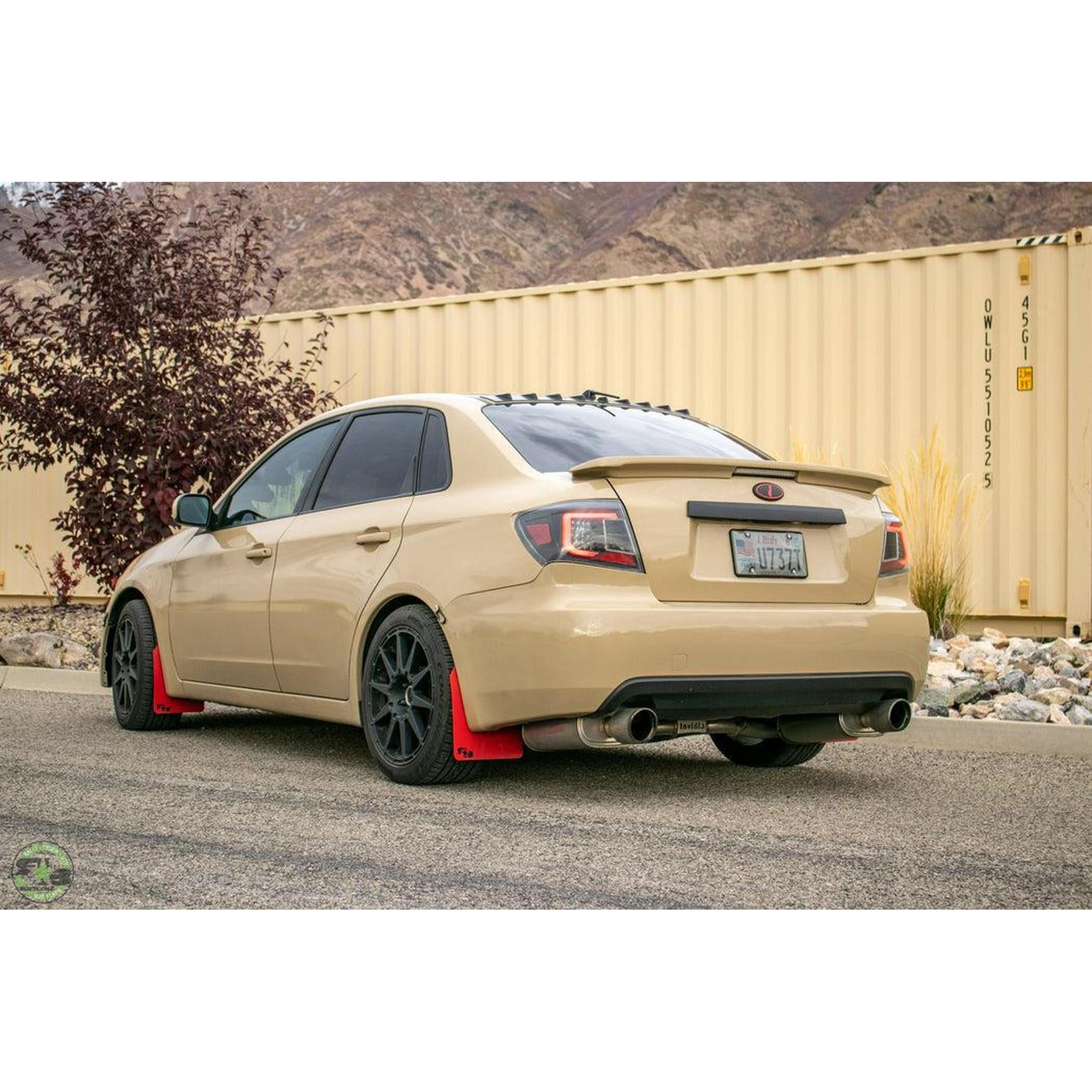 RokBlokz Original Rally Mud Flaps Black Flaps/Red Logo 08-10 WRX / 08-11 Impreza