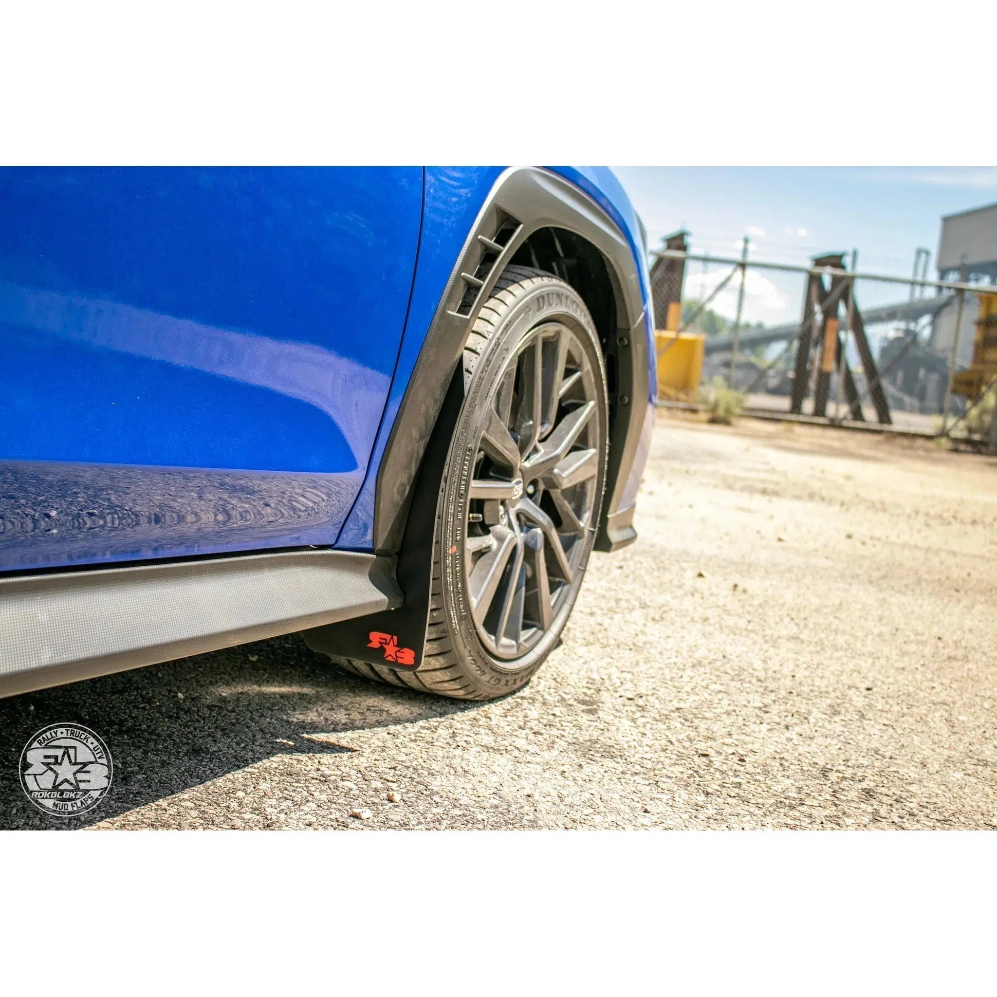 RokBlokz Original Rally Mud Flaps Black with Black Logo Subaru WRX 22-26 | S-VB-O-BLK/BLK
