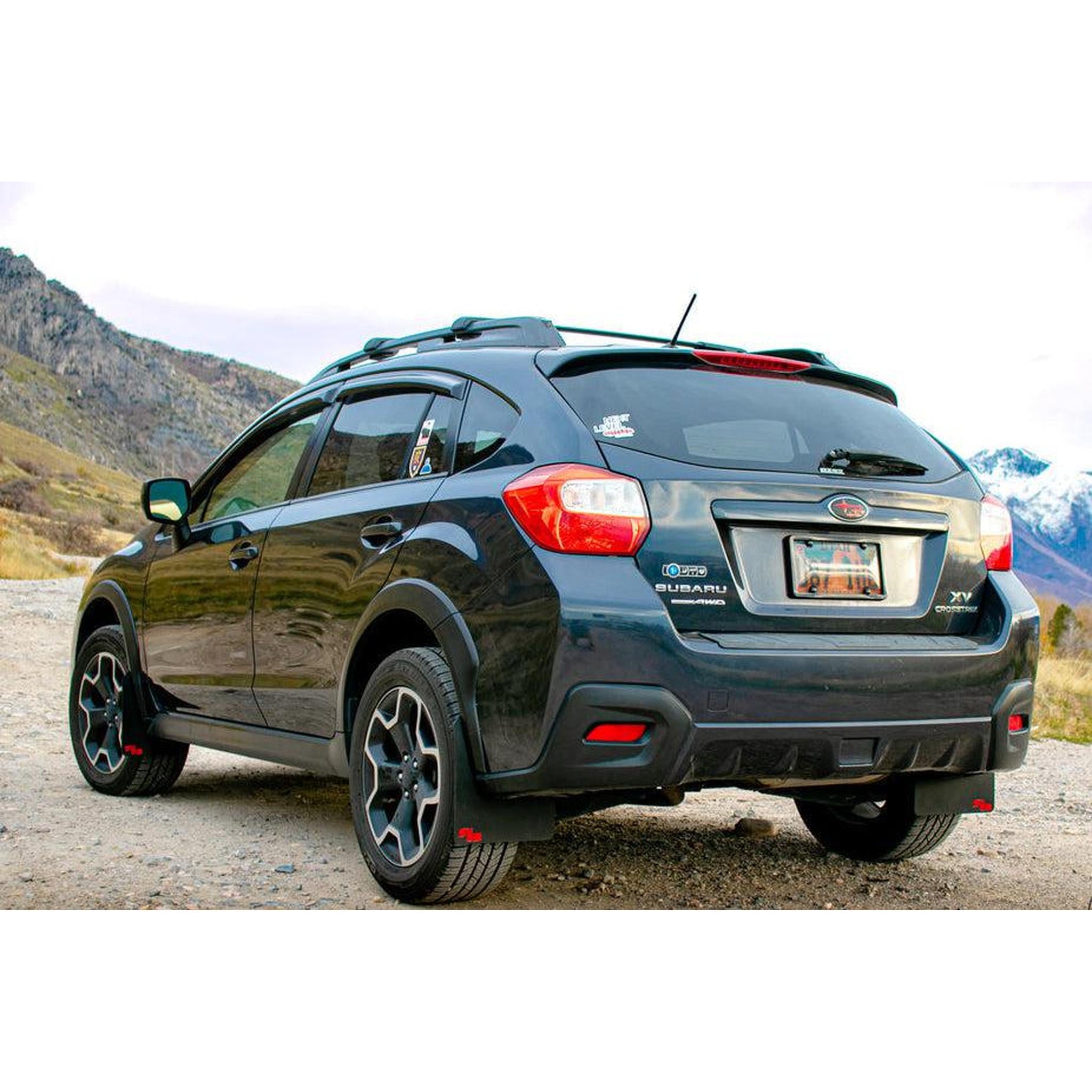 RokBlokz Original Rally Mud Flaps Deep Blue Flaps/White Logo Subaru Crosstrek XV 2013-2017