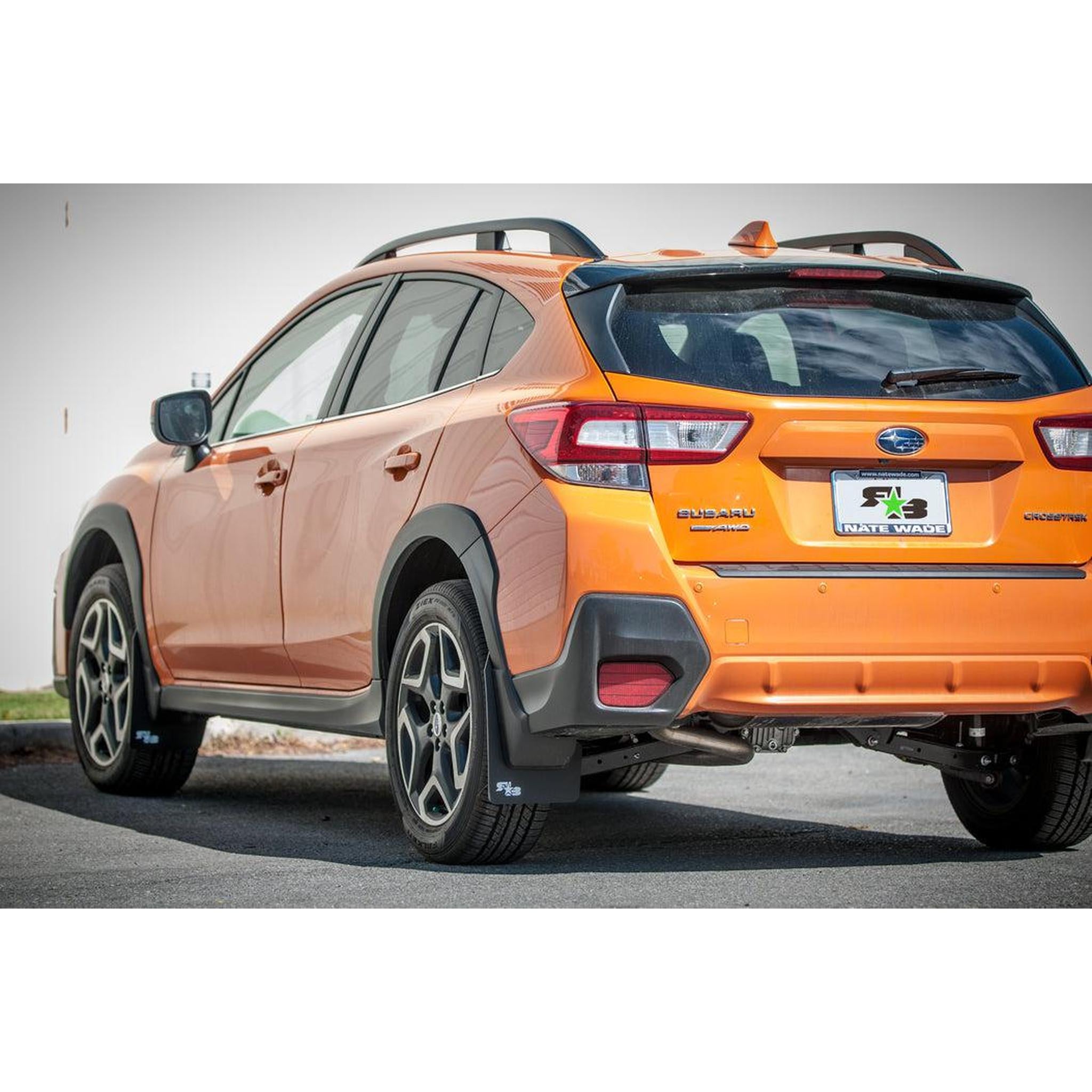 RokBlokz Original Rally Mud Flaps Red Flaps/White Logo Subaru Crosstrek 18-23 | R18CROSSTREKRED/WHT