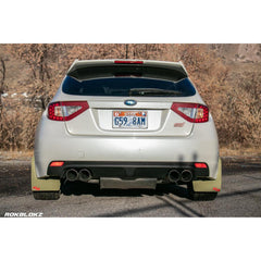RokBlokz Original Rally Mud Flaps White Flaps/Blue Logo 08-14 Subaru STI Hatch / 11-14 WRX Hatch