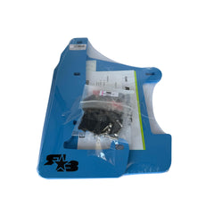 RokBlokz Short Rally Mud Flaps Bright Blue Flaps Black Logo Subaru 2022-2026 WRX | S-VB-S-BBL/BLK