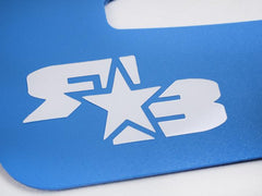 RokBlokz Short Rally Mud Flaps Bright Blue Flaps White Logo Subaru 2022-2026 WRX | S-VB-S-BBL/WHT