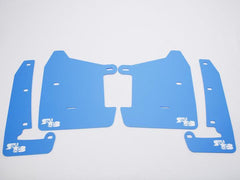 RokBlokz Short Rally Mud Flaps Bright Blue Flaps White Logo Subaru 2022-2026 WRX | S-VB-S-BBL/WHT