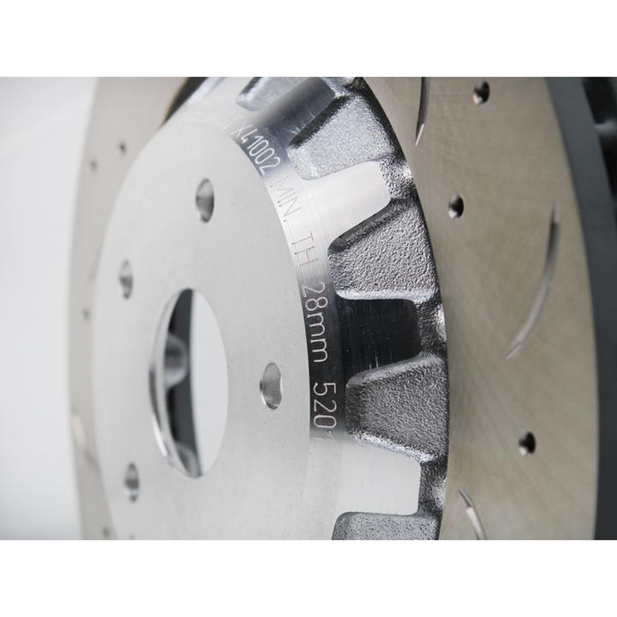 SHW Front Drilled-Slotted Lightweight Brake Rotor Subaru STI 18-21 and 2024+ WRX TR| SFX41002