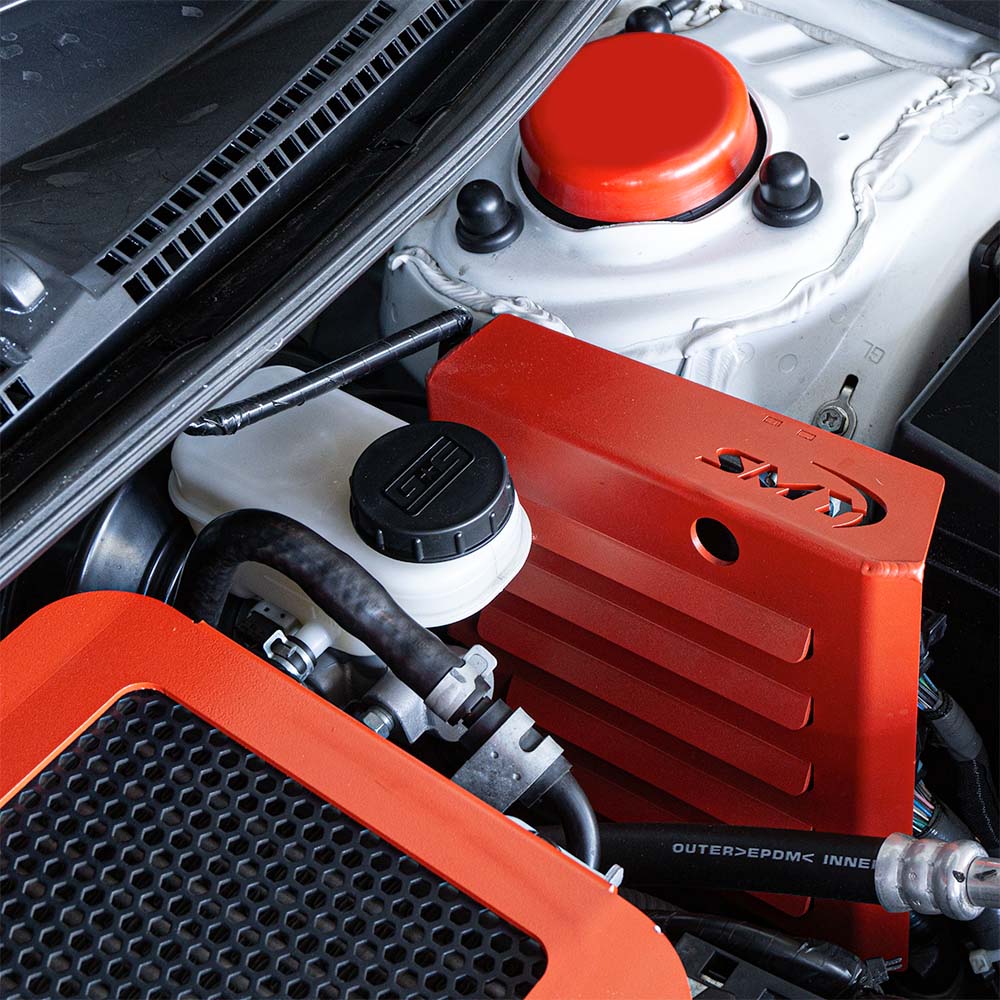 SMY Polyurethane Strut Tower Covers Red 2022-2026 WRX | SMY-SCAP-RD