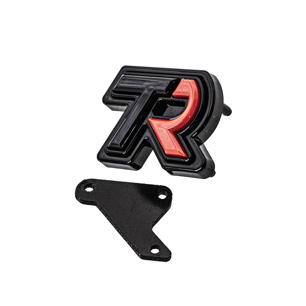 SMY Subaru TR "Tuner Ready" Front Badge Black / Red Subaru WRX 2022-2026 | SMY-EMB-TR2F