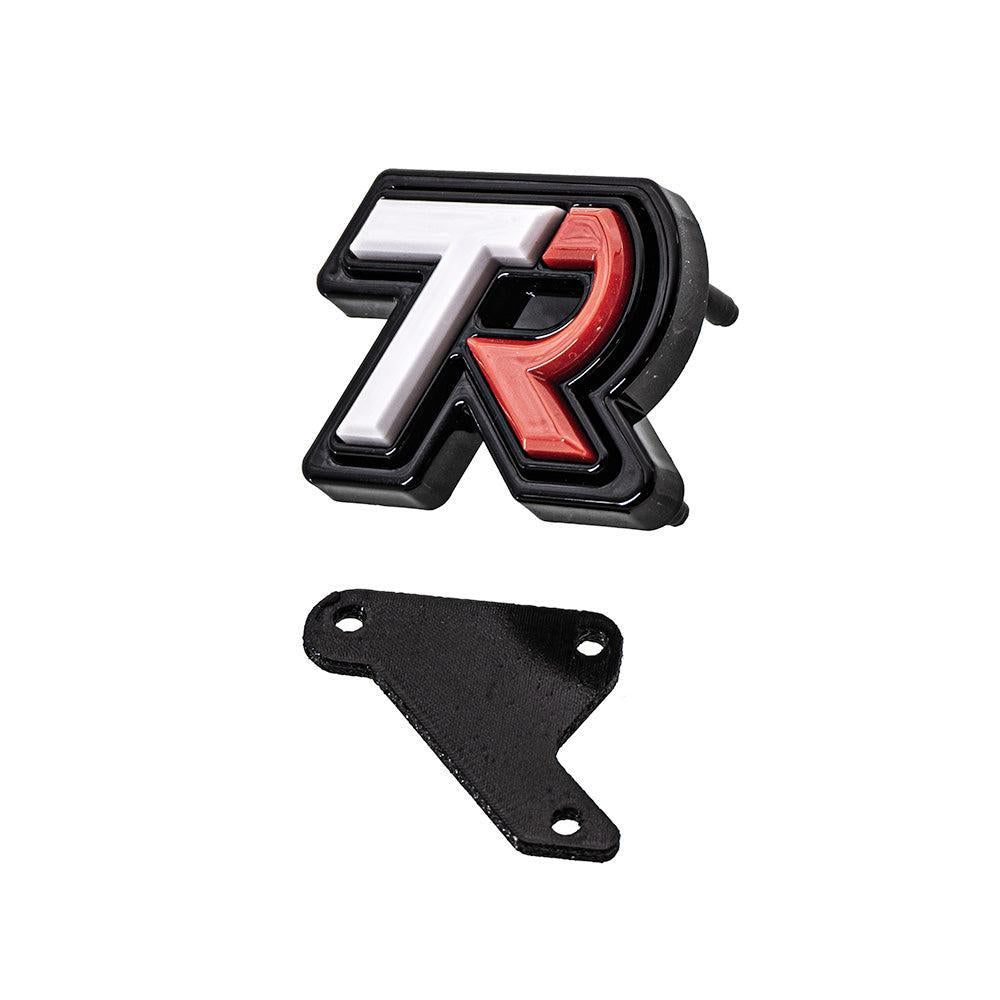 SMY Subaru TR "Tuner Ready" Front Badge White / Red Subaru WRX 2022-2026 | SMY-EMB-TRF