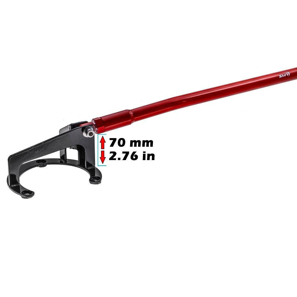 SMY Tallboy Front Strut Tower Brace Wrinkle Black WRX / STI 2015-2021 | SMY-SUS-TWBVA