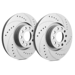 SP Performance Drilled and Slotted Rotors Front Pair 2007-2008 Infiniti G35 Sport | F32-476